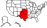Texas Horned Lizard Range